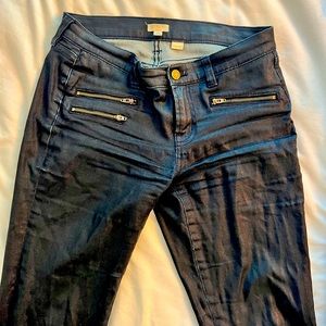 Jcrew Women’s Skinny Coated Demin Moto Jeans- Size 26
